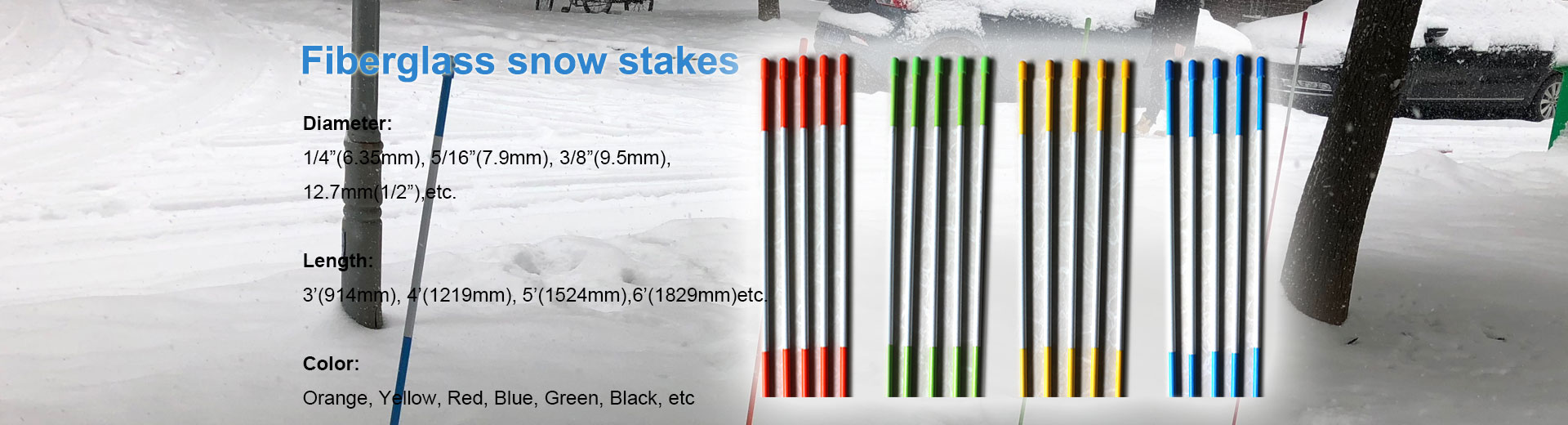 fiberglass snow stake